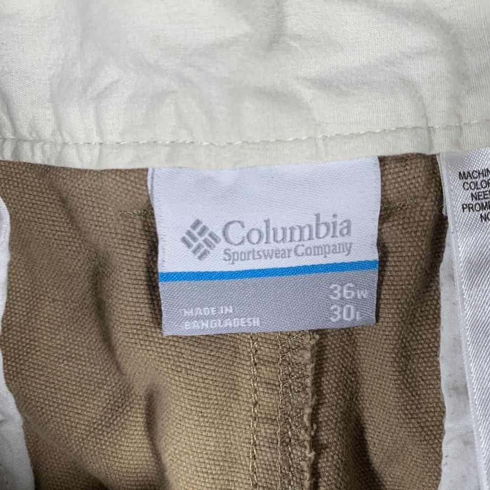 Columbia Pants Mens 36x30 Brown Cotton Canvas Utility Workwear Casual - Picture 7 of 16